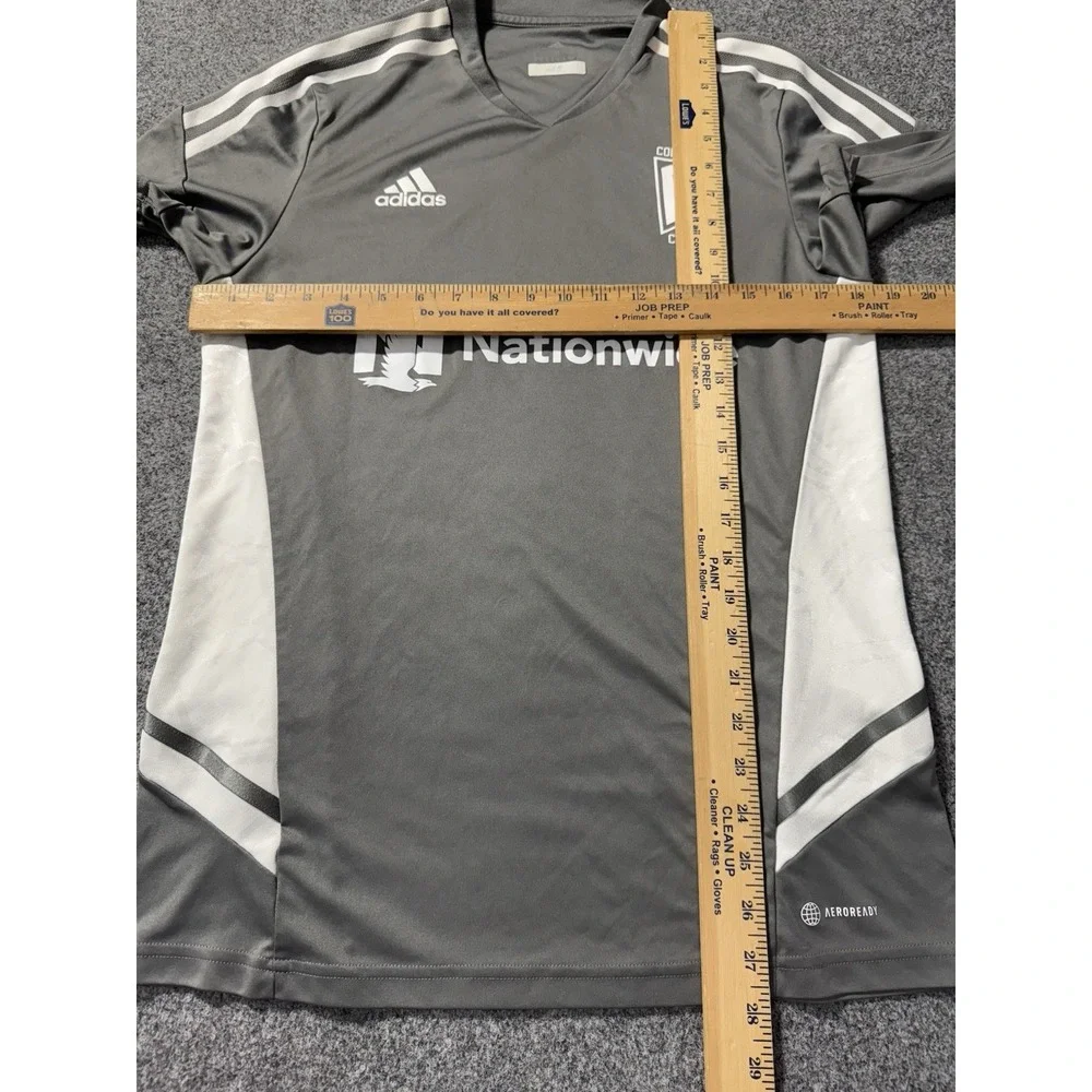 Adidas Columbus Crew‎ SC Soccer Jersey Men's M Gray Nationwide MLS AEROREADY